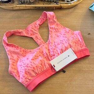 Thrive Societe pink leopard T-back sports bra